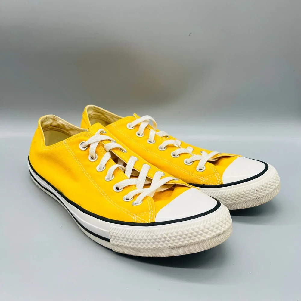 Converse Shoes Mens 11 Yellow Canvas Chuck Taylor All Star Ox Low Top Sneakers